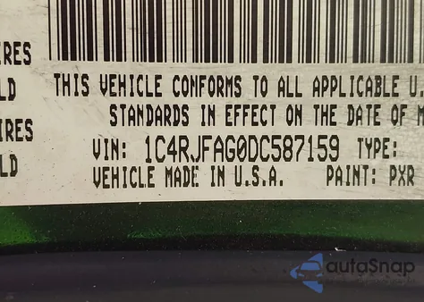 2013 Jeep Grand Cherokee Laredo Altitude from USA, damaged, VIN 1C4RJFAG0DC587159